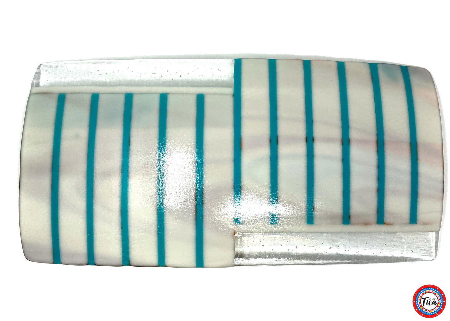 studioTica® Glass Centerpiece - 15" - Southwest Stripes