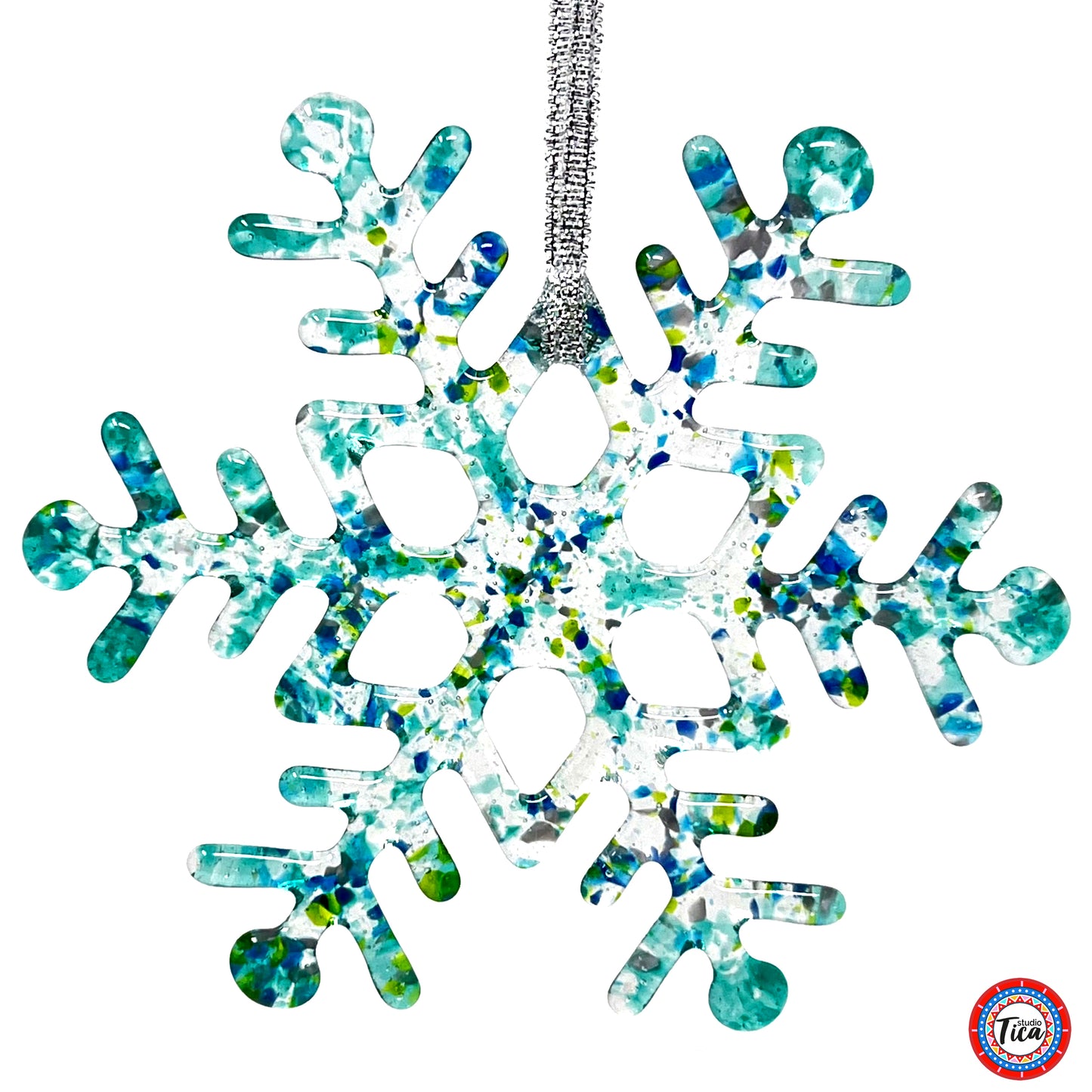 Handmade Glass Snowflake - Under the Sea - by studioTica