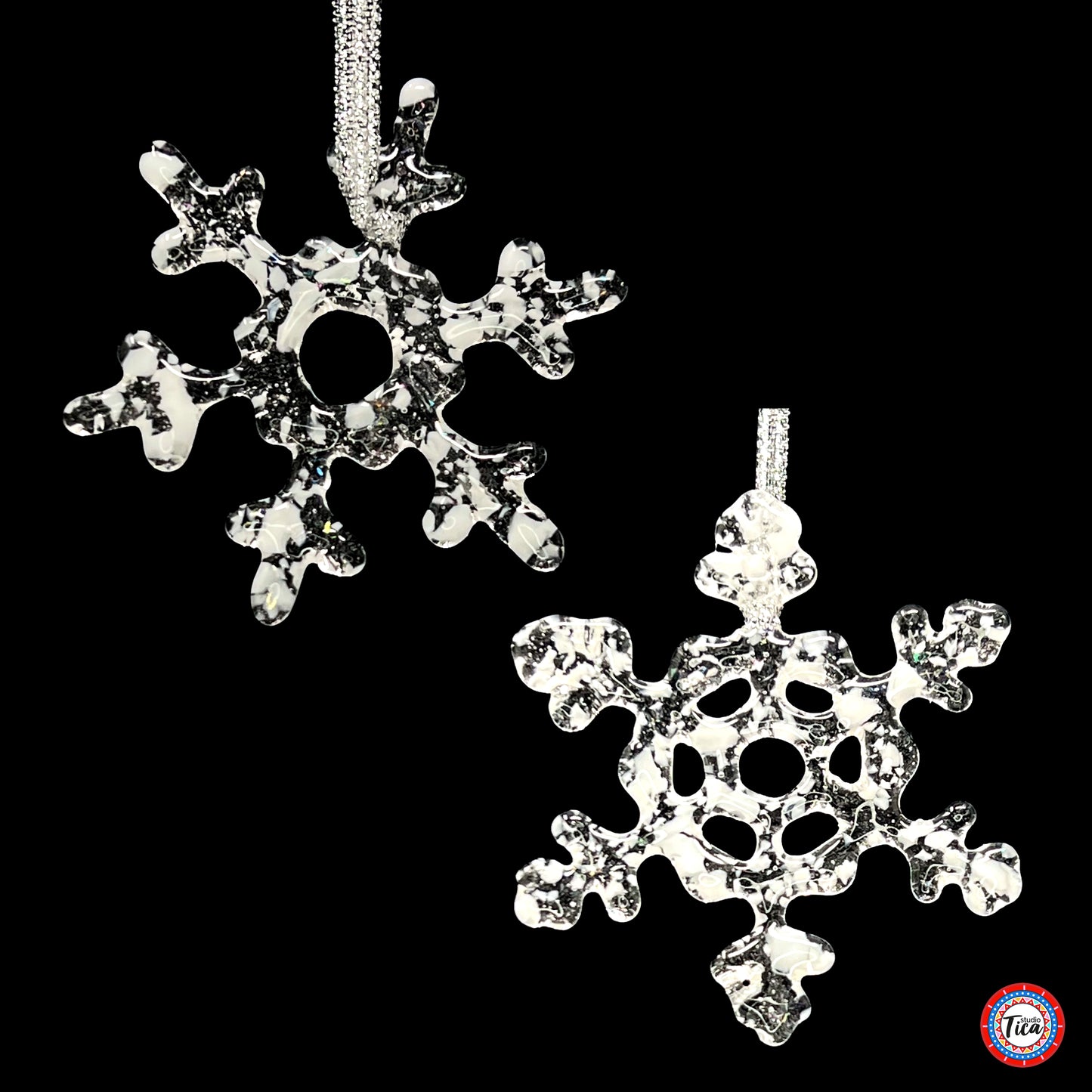 Handmade Glass Snowflake - The Blizzard - by studioTica
