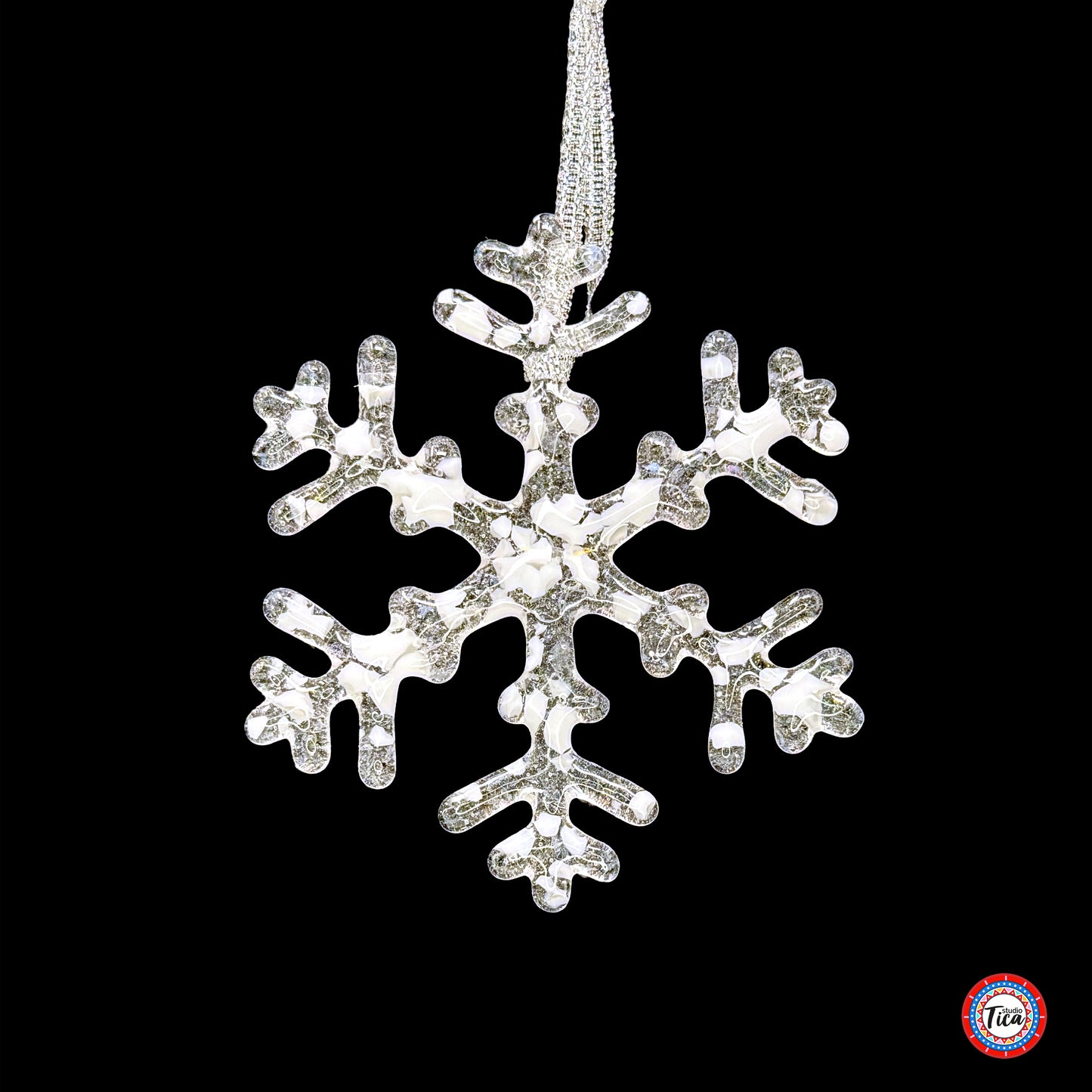 Handmade Glass Snowflake - The Blizzard - by studioTica