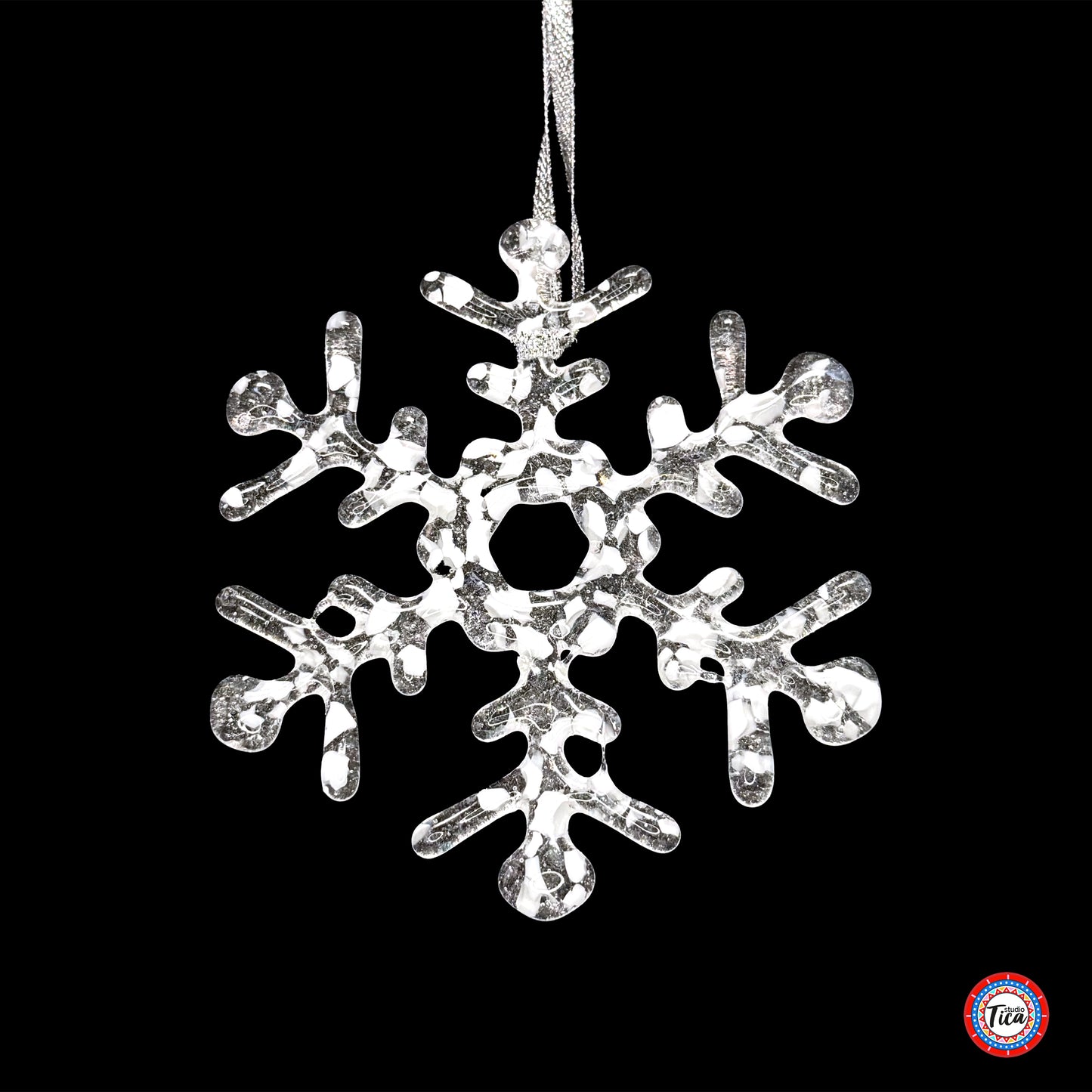 Handmade Glass Snowflake - The Blizzard - by studioTica