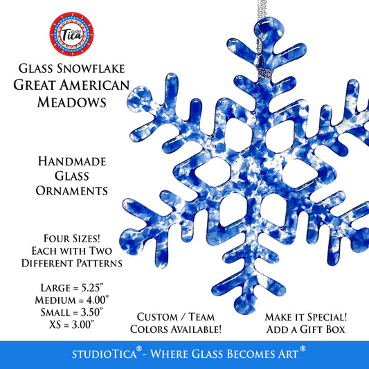 Handmade Glass Snowflake - American Meadows - by studioTica