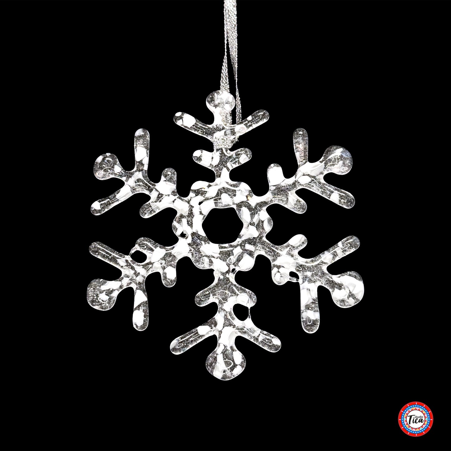 studioTica® Glass Snowflake - The Blizzard