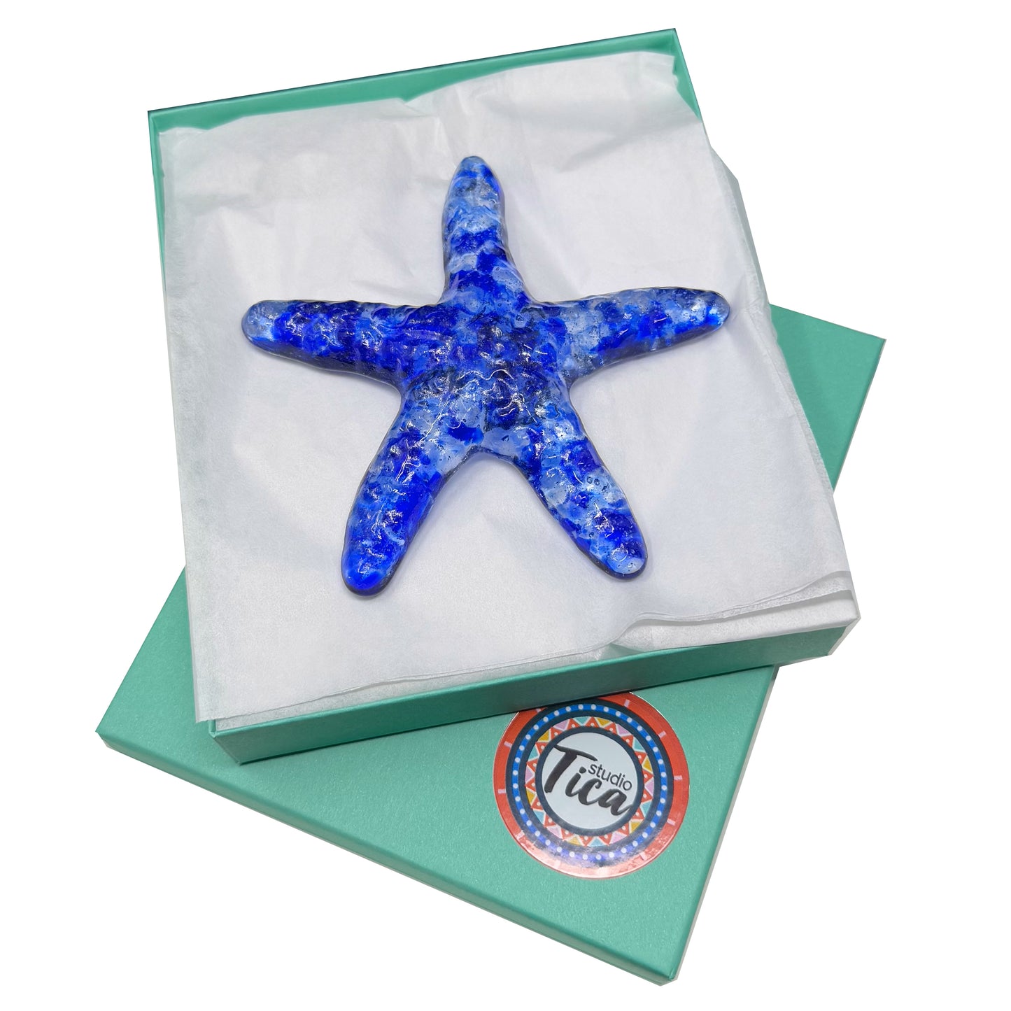 studioTica® Glass Starfish - Starfish Blues