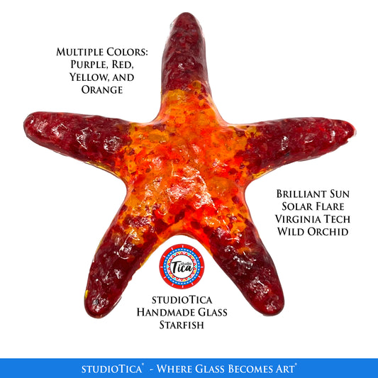 studioTica Handmade Glass Starfish - Cosmic Collection