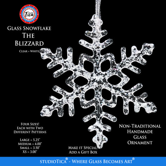 studioTica® Glass Snowflake - The Blizzard