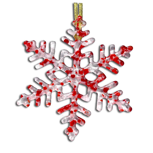 studioTica® Glass Snowflake - Peppermint Crunch