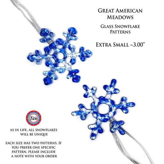 Handmade Glass Snowflake - American Meadows - by studioTica