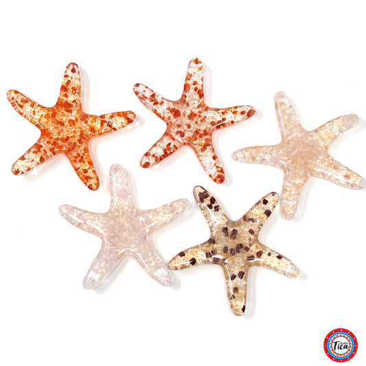 studioTica Handmade Glass Starfish - Coral Collection