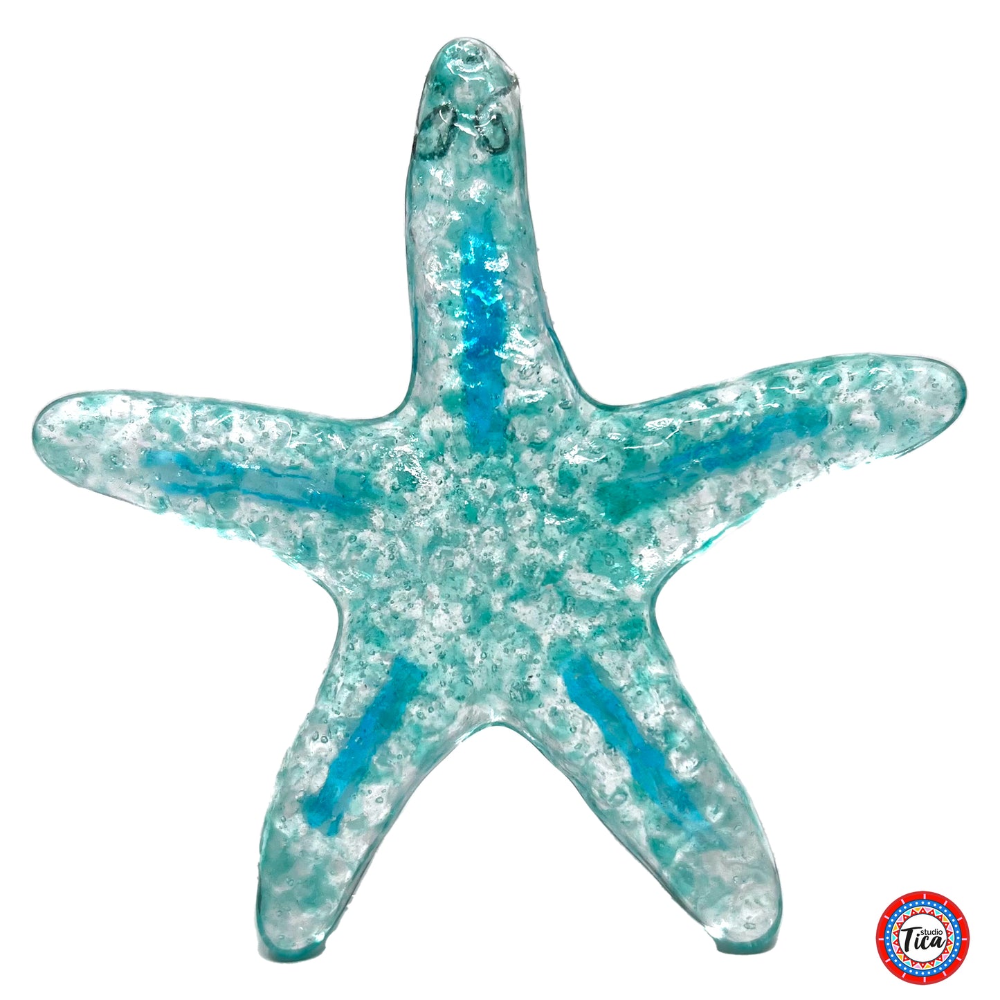 studioTica Handmade Glass Starfish - Emerald Collection